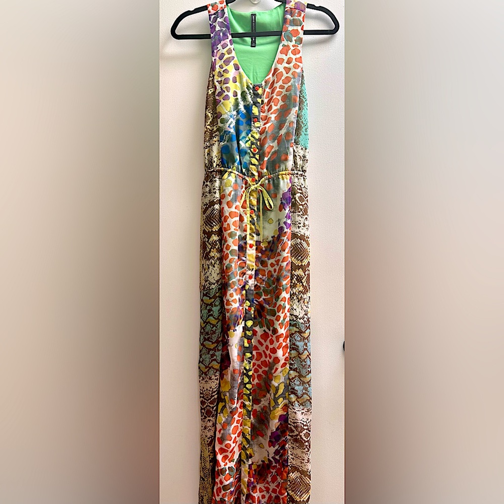 Retro W118 by Walter Baker Vibrant Print Neon Maxi Dress